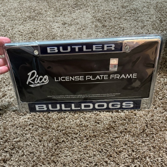 NEW Butler University Bulldogs Chrome License Plate Frame (12"x6"approx) - Picture 1 of 3
